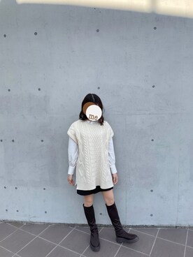 まる　さん（レディース・156cm）の冬コーディネート