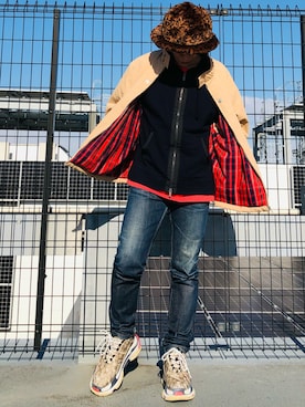 「UNDERCOVER（アンダーカバー）のアイテム（ブルゾン）」を使った、harutoexplorerさん（メンズ・174cm）の冬コーディネート