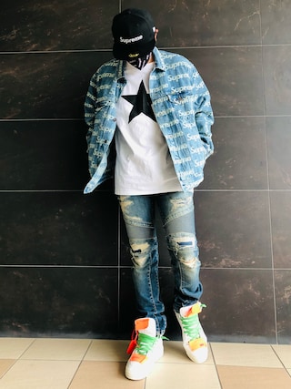 Supreme デニムジャケット・パンツセット Supreme ファッション Supreme デニムジャケット・パンツセット