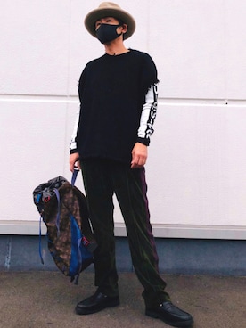 「CASPER JOHN」｜「アイテム（帽子）」を使った、harutoexplorerさん（メンズ・174cm）の秋コーディネート