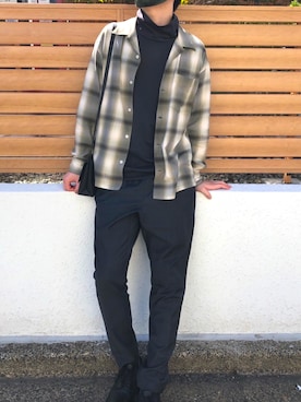 「N.HOOLYWOOD」｜「アイテム（スラックス）」を使った、k8k8k8k8k8さん（メンズ・180cm）の秋コーディネート
