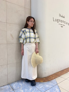「サーモハット」｜e6さん（レディース・149cm）の夏コーディネート