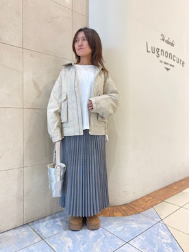 「シルバー」｜「アイテム（ブルゾン）」を使った、e6さん（レディース・149cm）の秋コーディネート