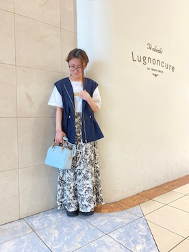 「ジレ」｜「アイテム（ブルゾン）」を使った、e6さん（レディース・149cm）の春コーディネート