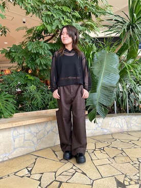 「Te chichi TERRASSE（テチチテラス）のアイテム（パンツ）」を使った、e6さん（レディース・149cm）の夏コーディネート