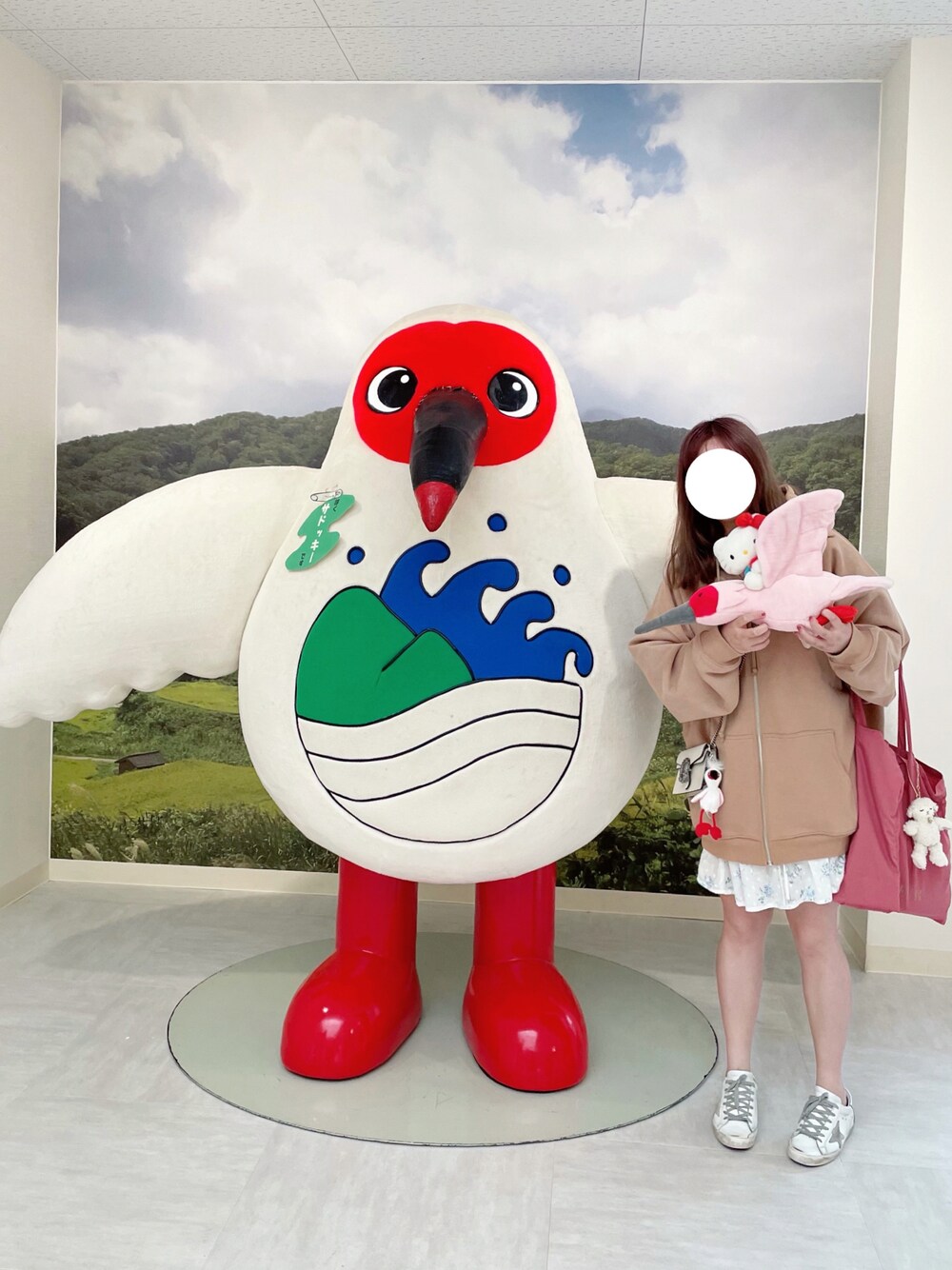 「佐渡トキのアイテム（その他小物、ホワイト系）」を使った、jiaoziさん（レディース・153cm）の夏コーディネートの1枚目の写真