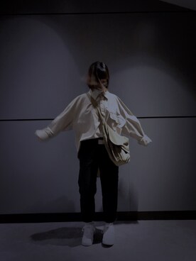 「NIKE（ナイキ）のアイテム（シューズ、ホワイト系）」を使った、creamlinさん（レディース）の夏コーディネート