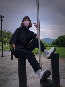 「palshoptaiwanのアイテム（ジャケット/アウター、ブラック系）」を使った、creamlinさん（レディース）の夏コーディネート