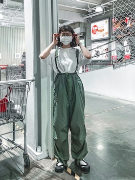 「BEAMS（ビームス）のアイテム（サロペット/オーバーオール）」を使った、shiang   さん（レディース・165cm）の秋コーディネート