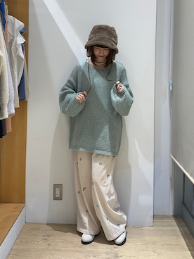 「Te chichi TERRASSE（テチチテラス）のアイテム（帽子）」を使った、nanamiさん（レディース・152cm）の秋コーディネート