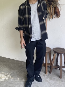 「FIVE BROTHER（ファイブブラザー）のアイテム」を使った、マスさん（メンズ・165cm）の冬コーディネート