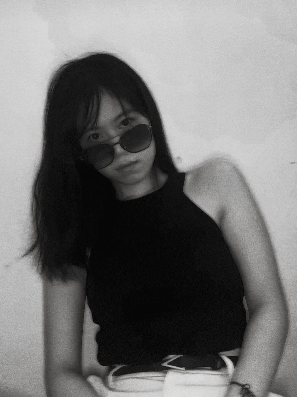「Bershkaのアイテム（タンクトップ、ブラック系）」を使った、Wendy🦦さん（レディース・163cm）の夏コーディネートの1枚目の写真