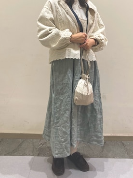 「kazumiコラボ」｜「アイテム（ジャケット/アウター）」を使った、い け の う え 🌷さん（レディース・167cm）の冬コーディネート