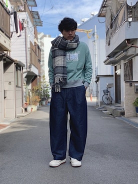 「ASEEDONCLOUD（アシードンクラウド）のアイテム」を使った、sou304さん（メンズ・184cm）の冬コーディネート