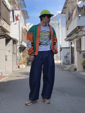 「バンT」｜「アイテム（ジャケット/アウター）」を使った、sou304さん（メンズ・184cm）の冬コーディネート