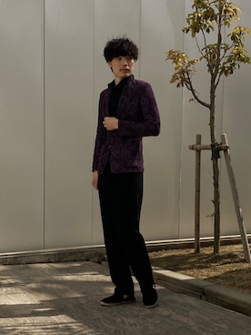 「Paul Smith（ポールスミス）のアイテム（スラックス）」を使った、sou304さん（メンズ・184cm）の春コーディネート