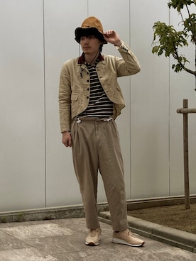 「DIGAWEL（ディガウェル）のアイテム（パンツ）」を使った、sou304さん（メンズ・184cm）の夏コーディネート