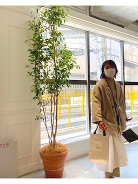 「LOWRYS FARM（ローリーズファーム）のアイテム（ノーカラージャケット）」を使った、mana1413さん（レディース・164cm）の春コーディネート