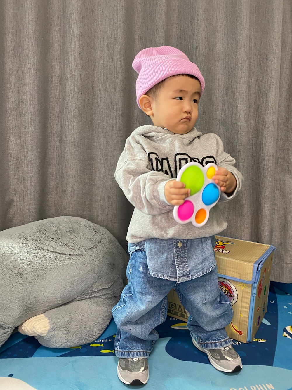 zara 涼し baby kids ベビー キッズ ニット帽 グレー