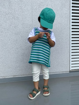「ZARA KIDS（ ）のアイテム（ベスト）」を使った、ruiさん（キッズ・100cm）の夏コーディネート