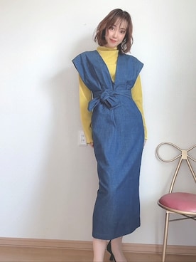 「デニムワンピース」｜Megminさん（レディース・170cm・30代）の春コーディネート