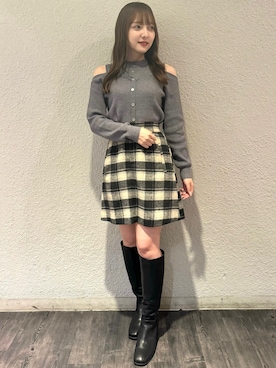 「ORiental TRaffic（オリエンタルトラフィック）のアイテム（ブーツ）」を使った、ルミネエスト新宿店さん（レディース・157cm）の秋コーディネート