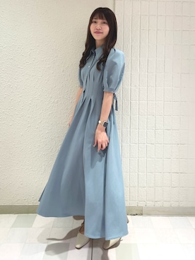 「MISCH MASCH（ミッシュマッシュ）のアイテム（シャツワンピース）」を使った、ルミネエスト新宿店さん（レディース・156cm）の秋コーディネート