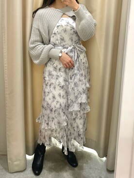 「one after another NICE CLAUP（ワンアフターアナザーナイスクラップ）のアイテム（ワンピース/ドレス）」を使った、べりこさん（レディース・157cm）の冬コーディネート