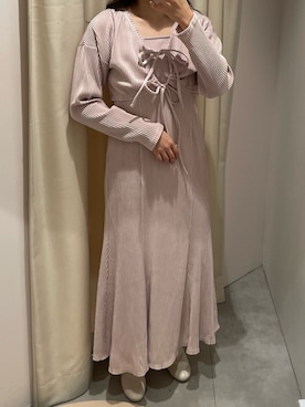 「one after another NICE CLAUP（ワンアフターアナザーナイスクラップ）のアイテム（ワンピース/ドレス）」を使った、べりこさん（レディース・157cm）の秋コーディネート