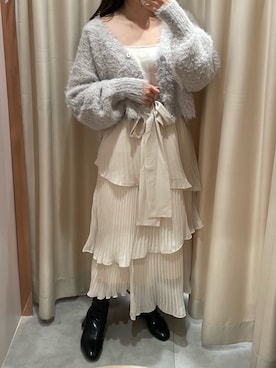 「one after another NICE CLAUP（ワンアフターアナザーナイスクラップ）のアイテム（ワンピース/ドレス）」を使った、べりこさん（レディース・157cm）の冬コーディネート