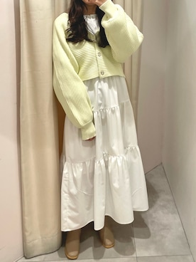 「one after another NICE CLAUP（ワンアフターアナザーナイスクラップ）のアイテム（ワンピース/ドレス）」を使った、べりこさん（レディース・157cm）の冬コーディネート