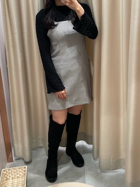 「one after another NICE CLAUP（ワンアフターアナザーナイスクラップ）のアイテム（ワンピース/ドレス）」を使った、べりこさん（レディース・157cm）の秋コーディネート