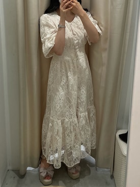「one after another NICE CLAUP（ワンアフターアナザーナイスクラップ）のアイテム（ワンピース/ドレス）」を使った、べりこさん（レディース・157cm）の夏コーディネート