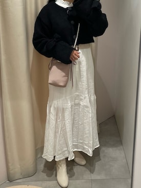 「one after another NICE CLAUP（ワンアフターアナザーナイスクラップ）のアイテム（ワンピース/ドレス）」を使った、べりこさん（レディース・157cm）の秋コーディネート