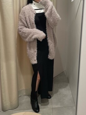 「one after another NICE CLAUP（ワンアフターアナザーナイスクラップ）のアイテム（ワンピース/ドレス）」を使った、べりこさん（レディース・157cm）の冬コーディネート