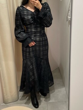 「one after another NICE CLAUP（ワンアフターアナザーナイスクラップ）のアイテム（ワンピース/ドレス）」を使った、べりこさん（レディース・157cm）の冬コーディネート