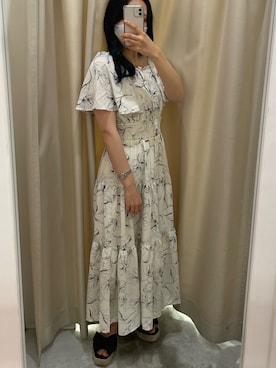 「one after another NICE CLAUP（ワンアフターアナザーナイスクラップ）のアイテム（ワンピース/ドレス）」を使った、べりこさん（レディース・157cm）の夏コーディネート