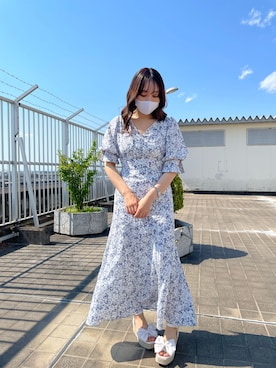 「one after another NICE CLAUP（ワンアフターアナザーナイスクラップ）のアイテム（ワンピース/ドレス）」を使った、べりこさん（レディース・157cm）の春コーディネート