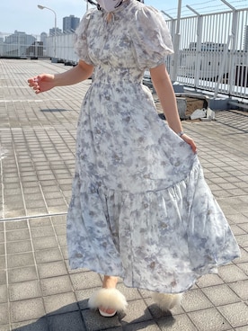 「one after another NICE CLAUP（ワンアフターアナザーナイスクラップ）のアイテム（ワンピース/ドレス）」を使った、べりこさん（レディース・157cm）の春コーディネート