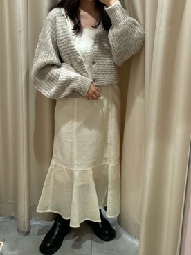 「one after another NICE CLAUP（ワンアフターアナザーナイスクラップ）のアイテム（ワンピース/ドレス）」を使った、べりこさん（レディース・157cm）の秋コーディネート
