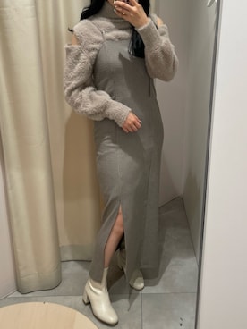 「one after another NICE CLAUP（ワンアフターアナザーナイスクラップ）のアイテム（ワンピース/ドレス）」を使った、べりこさん（レディース・157cm）の秋コーディネート