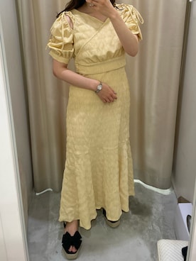 「one after another NICE CLAUP（ワンアフターアナザーナイスクラップ）のアイテム（ワンピース/ドレス）」を使った、べりこさん（レディース・157cm）の春コーディネート