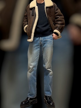 「b-3ジャケット」｜🕰kasio🕰さん（メンズ・181cm）の冬コーディネート