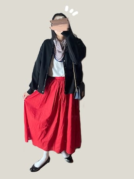 「GRL（グレイル）のアイテム（ブルゾン）」を使った、おいもさん（レディース・158cm）の春コーディネート