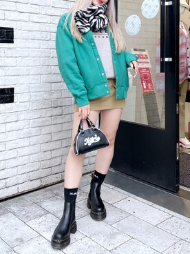 「x-girl_ootd」｜「アイテム（ジャケット/アウター）」を使った、moonlightxxさん（レディース・165cm）の秋コーディネート