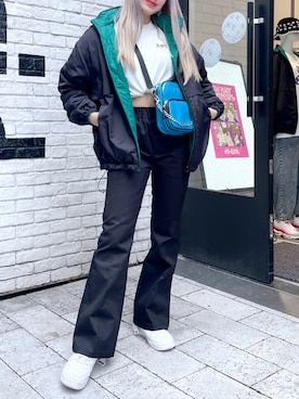 「x-girl stages」｜「アイテム（ジャケット/アウター）」を使った、moonlightxxさん（レディース・165cm）の秋コーディネート