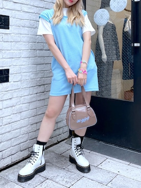「x-girl_ootd」｜「アイテム（ワンピース/ドレス）」を使った、moonlightxxさん（レディース・165cm）の夏コーディネート