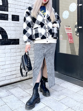 「x-girl_ootd」｜「アイテム（ジャケット/アウター）」を使った、moonlightxxさん（レディース・165cm）の秋コーディネート