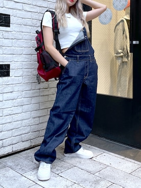 「x-girl_ootd」｜「アイテム（サロペット/オーバーオール）」を使った、moonlightxxさん（レディース・165cm）の夏コーディネート
