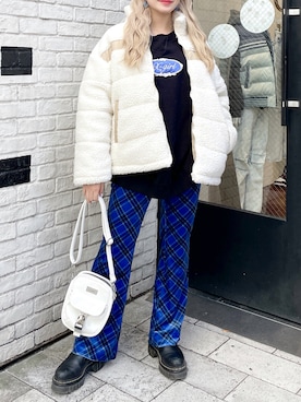 「x-girl_ootd」｜「アイテム（ジャケット/アウター）」を使った、moonlightxxさん（レディース・165cm）の冬コーディネート